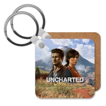 Uncharted, Μπρελόκ Ξύλινο τετράγωνο MDF