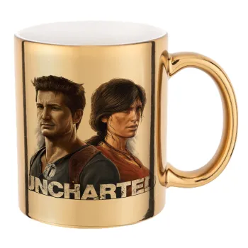 Uncharted, Κούπα κεραμική, χρυσή καθρέπτης, 330ml