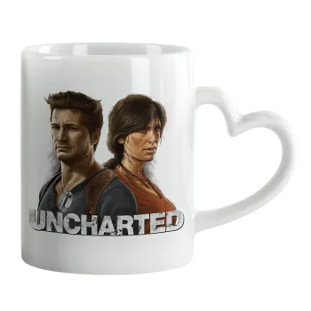 Uncharted, Mug heart handle, ceramic, 330ml