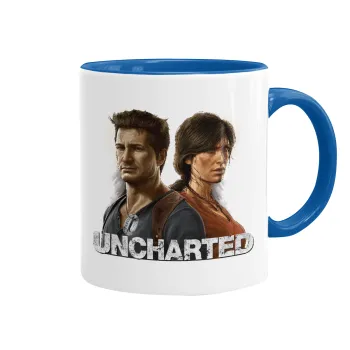 Uncharted, Κούπα χρωματιστή μπλε, κεραμική, 330ml