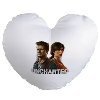 Uncharted, Μαξιλάρι καναπέ καρδιά 40x40cm περιέχεται το  γέμισμα