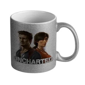 Uncharted, Κούπα Ασημένια Glitter που γυαλίζει, κεραμική, 330ml