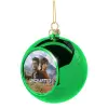 Στολίδι Χριστουγεννιάτικη μπάλα δένδρου Πράσινη 8cm