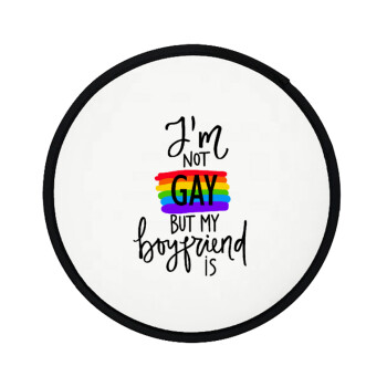 i'a not gay, but my boyfriend is., Βεντάλια υφασμάτινη αναδιπλούμενη με θήκη (20cm)