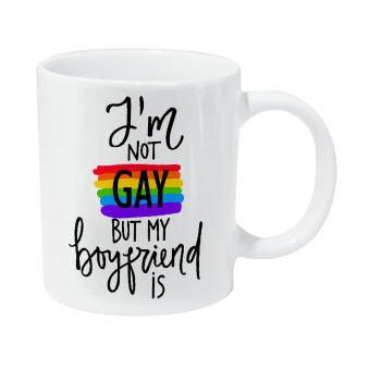 i'a not gay, but my boyfriend is., Κούπα Giga, κεραμική, 590ml