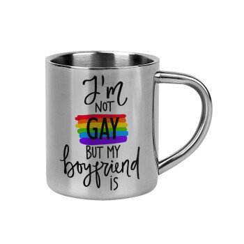 i'a not gay, but my boyfriend is., Mug Stainless steel double wall 300ml
