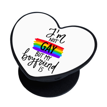 i'a not gay, but my boyfriend is., Phone Holders Stand  καρδιά Μαύρο Βάση Στήριξης Κινητού στο Χέρι