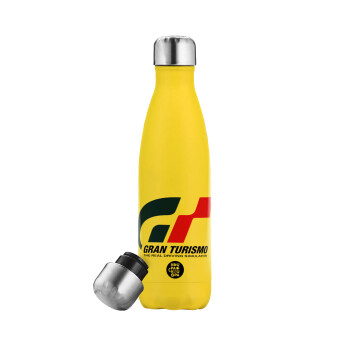 gran turismo, Yellow Stainless Steel Metallic Thermos, double-walled, 500ml
