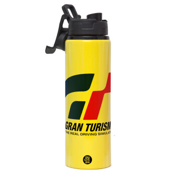 gran turismo, Metallic water bottle with safety lid, 850ml aluminum