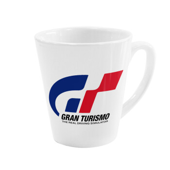 gran turismo, Κούπα κωνική Latte Λευκή, κεραμική, 300ml