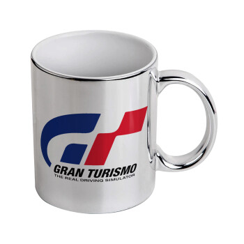 gran turismo, Mug ceramic, silver mirror, 330ml