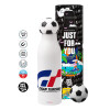 Soccer Metal mug thermos, double wall, 550ml