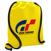 Backpack pouch GYMBAG Yellow, with pocket (40x48cm) & thick cords