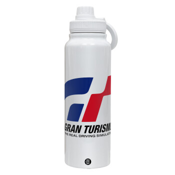 gran turismo, 1L Stainless Steel Thermal Bottle with Phone Holder & Double Wall Insulation