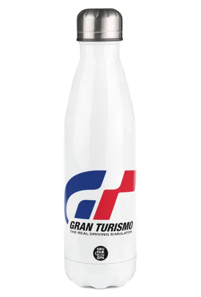 gran turismo — Μεταλλικό παγούρι θερμός Λευκό (Stainless steel), διπλού τοιχώματος, 500ml