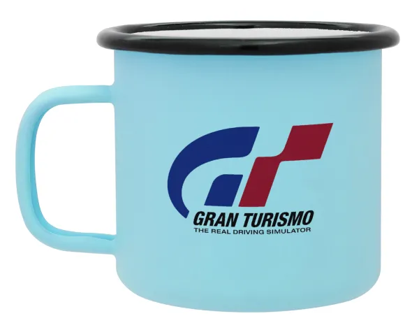gran turismo — Metal enamel mug, matte light blue, 360ml