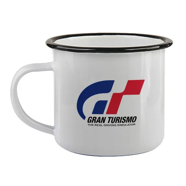 gran turismo — Κούπα εμαγιέ με μαύρο χείλος 360ml