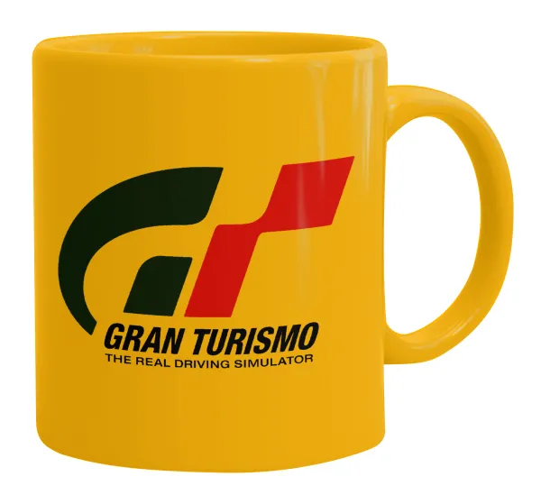 gran turismo — Ceramic coffee mug yellow, 330ml