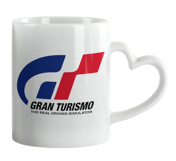 gran turismo — Mug heart handle, ceramic, 330ml