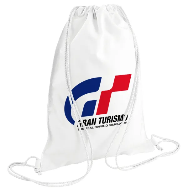 gran turismo — Backpack pouch GYMBAG white (28x40cm)