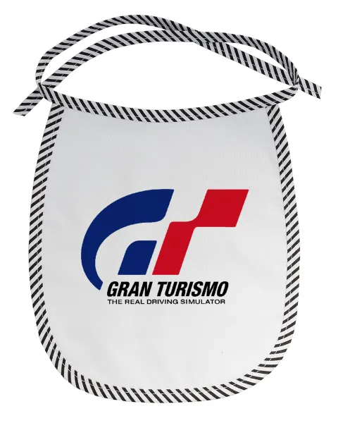 gran turismo — Stain-resistant baby bib with tie, black