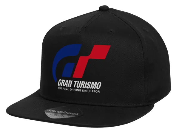 gran turismo — Children's Flat Snapback Hat, Black (100% COTTON, CHILD, UNISEX, ONE SIZE)