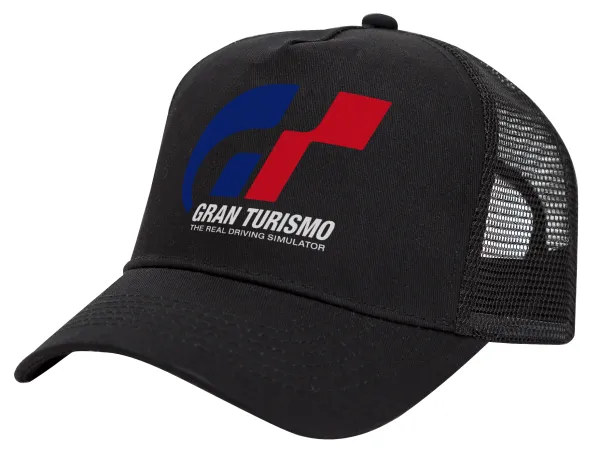 gran turismo — Trucker Hat with Mesh, Black, (COTTON, KIDS, UNISEX, ONE SIZE)