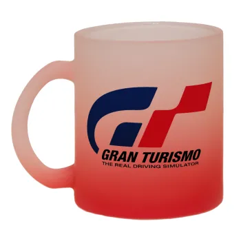 gran turismo, Κούπα γυάλινη δίχρωμη με βάση το κόκκινο ματ, 330ml