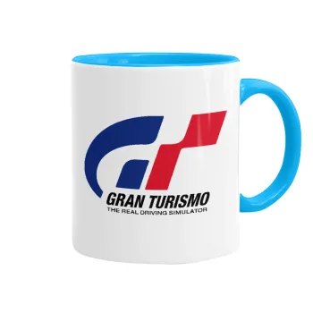 gran turismo, Mug colored light blue, ceramic, 330ml