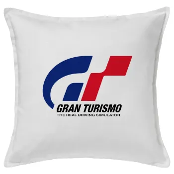 gran turismo, Μαξιλάρι καναπέ ΛΕΥΚΟ 100% βαμβάκι, περιέχεται το γέμισμα (50x50cm)