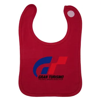 gran turismo, Σαλιάρα με Σκρατς Κόκκινη 100% Organic Cotton (0-18 months)