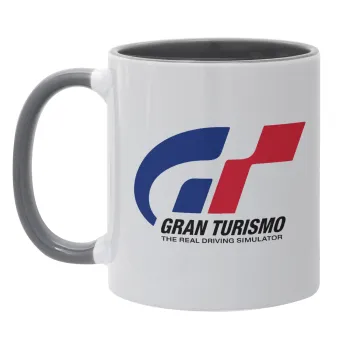 gran turismo, Κούπα χρωματιστή γκρι, κεραμική, 330ml