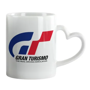 gran turismo, Mug heart handle, ceramic, 330ml