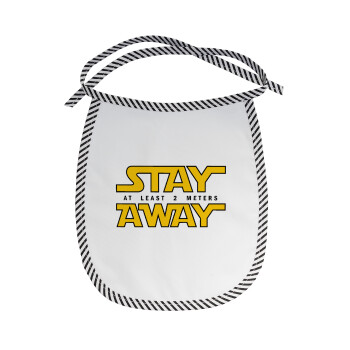 Stay Away, Σαλιάρα μωρού αλέκιαστη με κορδόνι Μαύρη