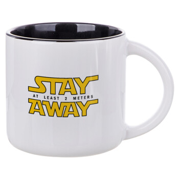 Stay Away, Κούπα κεραμική 400ml Λευκή/Μαύρη