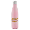 Metal mug thermos Pink Iridiscent (Stainless steel), double wall, 500ml