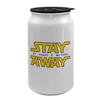 Stay Away, Κούπα ταξιδιού μεταλλική με καπάκι (tin-can) 500ml