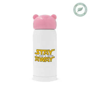 Stay Away, Ροζ ανοξείδωτο παγούρι θερμό (Stainless steel), 320ml