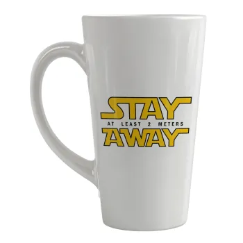 Stay Away, Κούπα κωνική Latte Μεγάλη, κεραμική, 450ml