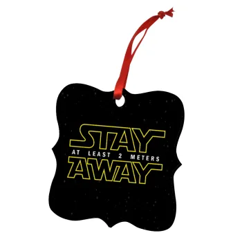 Stay Away, Στολίδι Χριστουγεννιάτικο στολίδι polygon ξύλινο 7.5cm