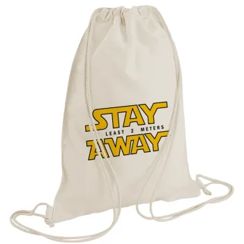 Stay Away, Τσάντα πλάτης πουγκί GYMBAG natural (28x40cm)