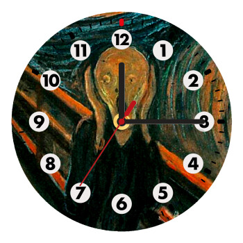 The Scream, Wooden wall clock (20cm)