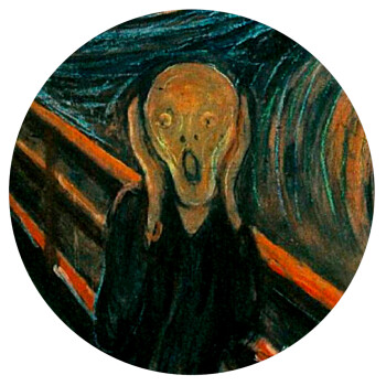 The Scream, Mousepad Round 20cm