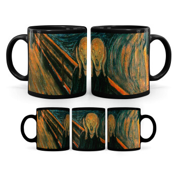 The Scream, Mug black, ceramic, 330ml