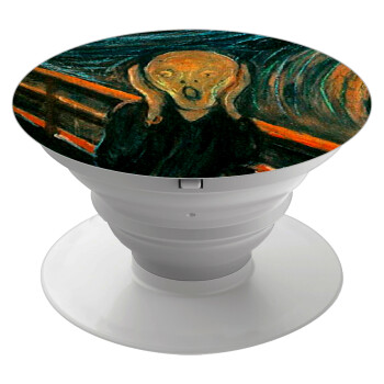 The Scream, Phone Holders Stand  White Hand-held Mobile Phone Holder