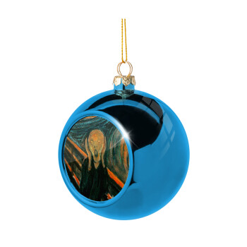 The Scream, Χριστουγεννιάτικη μπάλα δένδρου Μπλε 8cm