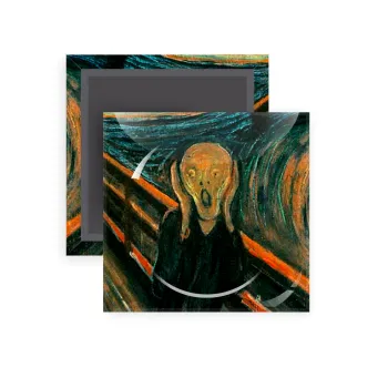 The Scream, Μαγνητάκι ψυγείου τετράγωνο διάστασης 5x5cm
