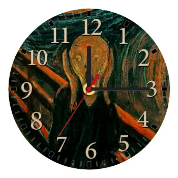 The Scream, Ρολόι τοίχου ξύλινο plywood (20cm)