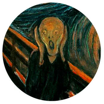 The Scream, Mousepad Στρογγυλό 20cm