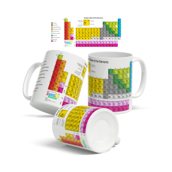 Chemical table, Ceramic coffee mug, 330ml